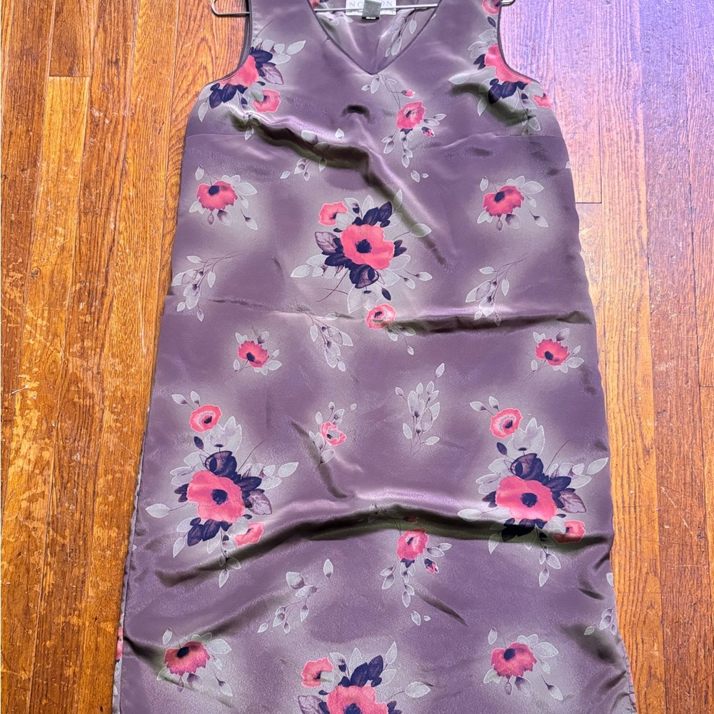 Norton McNaughton  Brown and Red Floral Dress Size XL 100% Polyester